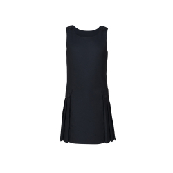 Pinafore dress with pleats