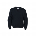Cotton Pullover with V-neck, Boys